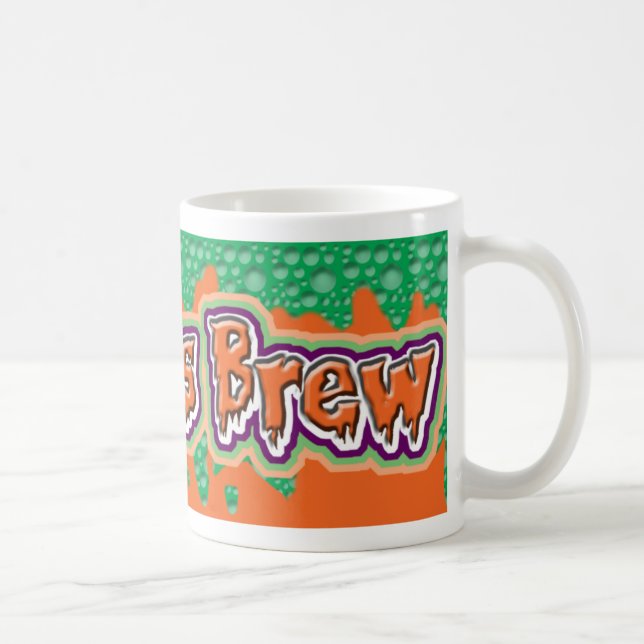 Sorcières brassent Cool Lettres Halloween Mug (Droite)