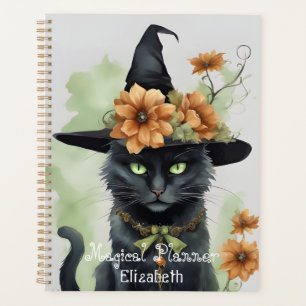 Sorcières Chat Noir Fleur Brown Magique
