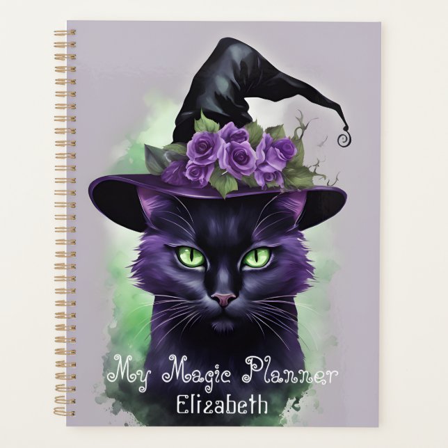 Sorcières Chat Noir Purple Flower Magie (Devant)