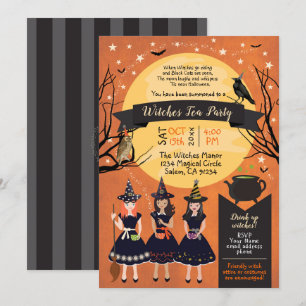 Sorcières Invitation de la fête d'Halloween