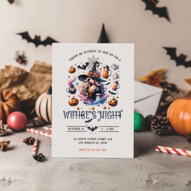 Sorcières Nuit Halloween Fête Invitation (Créateur téléchargé)