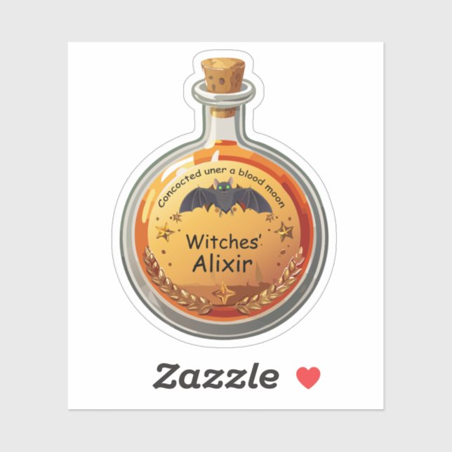 Sorcières Potion Sorcières Étiquette Alixir (Feuille)
