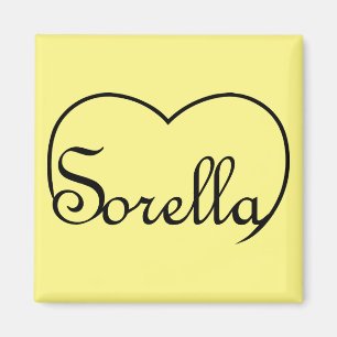 Sorella Italian Sister heart Magnet