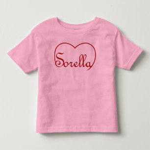 Sorella Italian Sister heart Red Toddler T-shirt