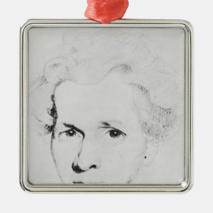 Soren Aabye Kierkegaard Metal Ornament