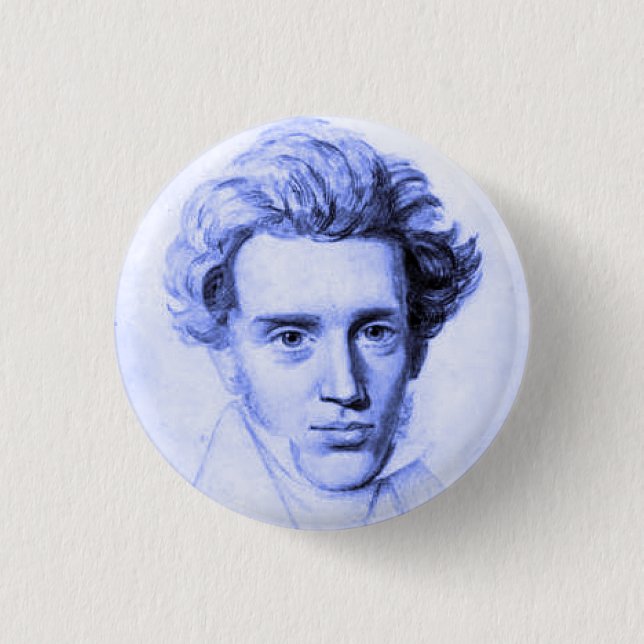 “SOREN KIERKEGAARD” 1 INCH ROUND BUTTON (Front)