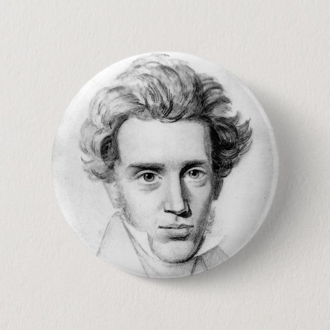 “SOREN KIERKEGAARD” 2 INCH ROUND BUTTON (Front)