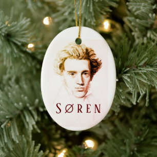 Søren Kierkegaard Ceramic Ornament