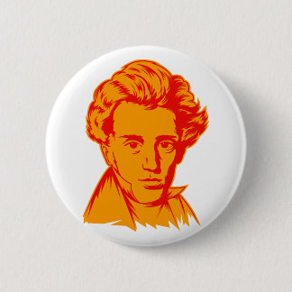 Soren Kierkegaard philosophy existentialist portra 2 Inch Round Button