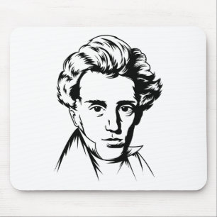 Soren Kierkegaard philosophy existentialist portra Mouse Pad