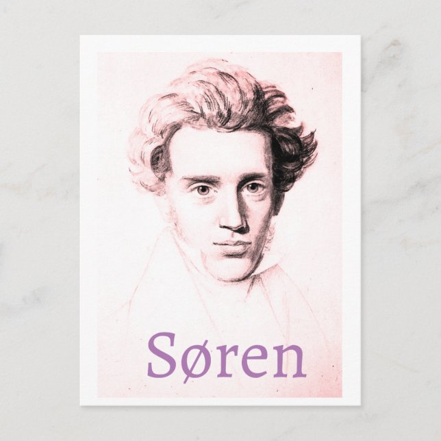 Søren Kierkegaard Postcard (Front)