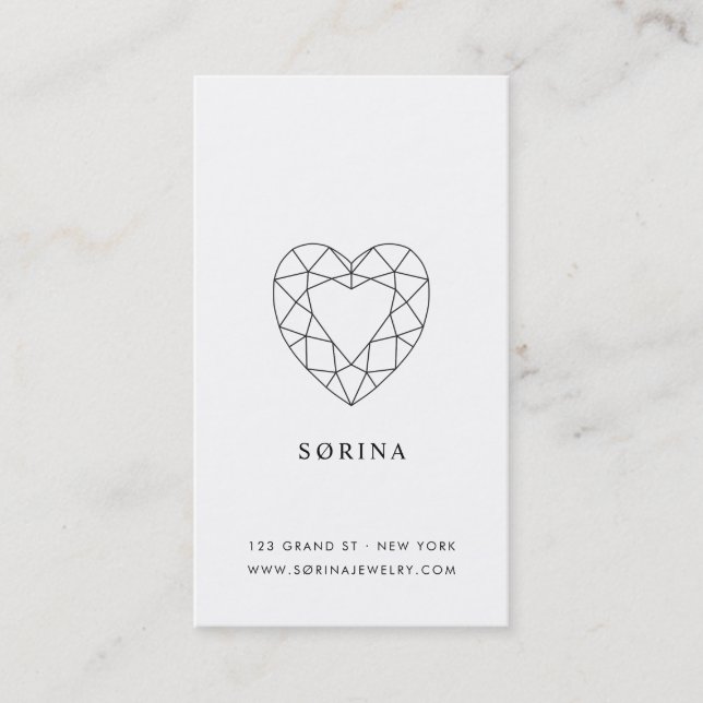 Sørina Jewellery Logo Moonstone Business Card (Front)