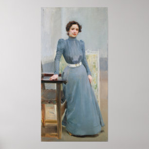Sorolla - Clotilde In A Grey Dress Poster