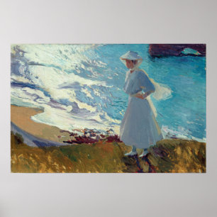 Sorolla - Maria On The Beach, Biarritz Poster