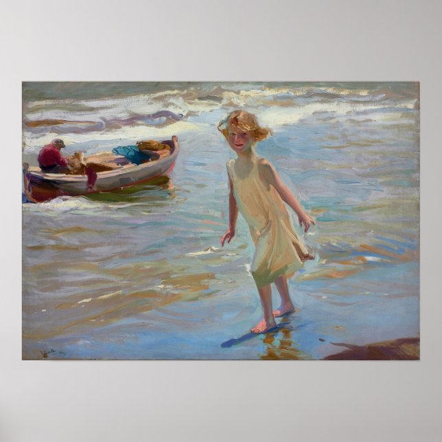 Sorolla - Nina On The Beach, Valencia Poster (Front)
