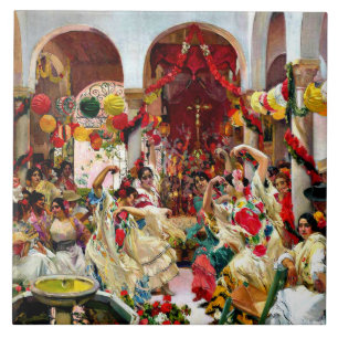 Sorolla painting - Seville, the Dance Tile