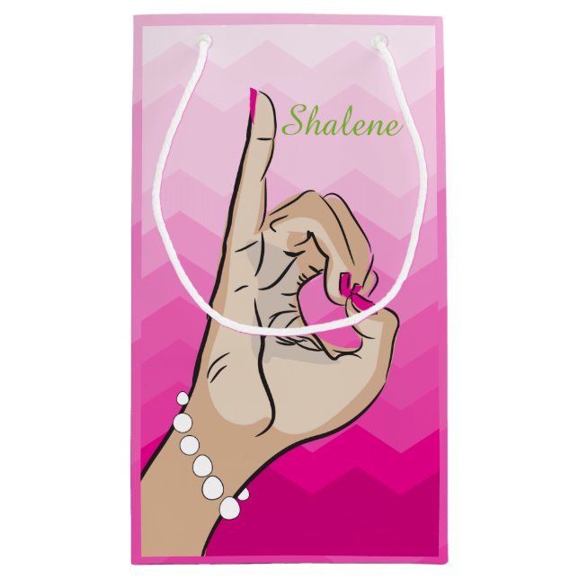 Sorority Life girly illustration Small Gift Bag (Back)