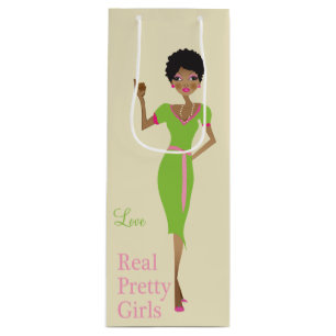 Sorority Life girly illustration Wine Gift Bag