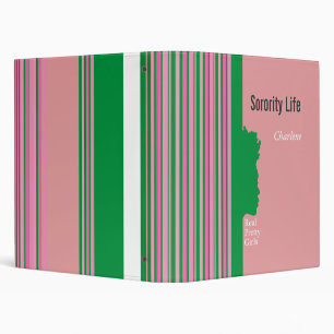Sorority Life Personalized Binder