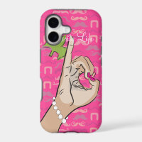 Sorority Life pink stache iPhone case
