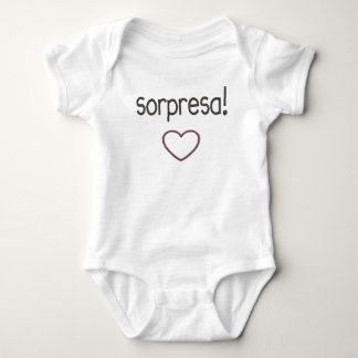 Sorpresa! Surprise! Pregnancy Reveal in Spanish Baby Bodysuit