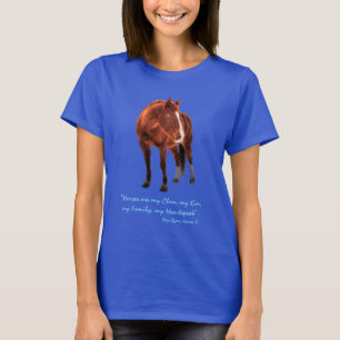 Sorrel Horse and "Horses are my Clan" Quote T-Shirt