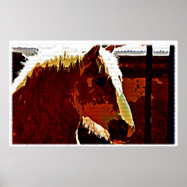 Sorrel Horse Dans Profil Poster (Devant)