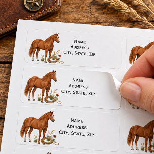 Sorrel Quarter Horse Western Prairie Personalized 