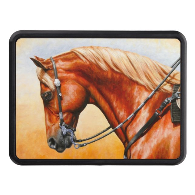 Sorrel Western Pleasure Quarter Horse Trailer Hitch Cover (Front)