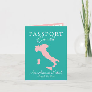 Sorrente Italie Faire-part de mariage Passeport
