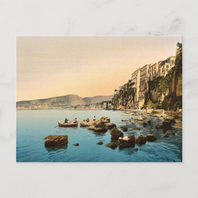 Sorrento by the sea, Naples, Italy classic Photoch Postcard (Front)