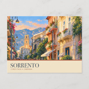 Sorrento Corso Italia Illustration   Campania Postcard