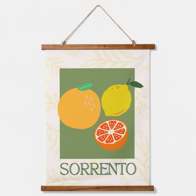 Sorrento Italy Citrus Kitchen Print Hanging Tapestry (Front)