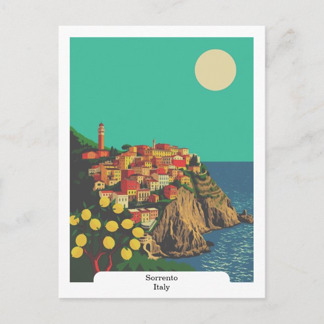 Sorrento, Italy Lemon Tree Vintage Travel  Postcard (Front)