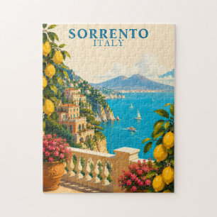 Sorrento Italy Lemons Vintage Travel Jigsaw Puzzle