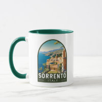 Sorrento Italy Travel Art Vintage