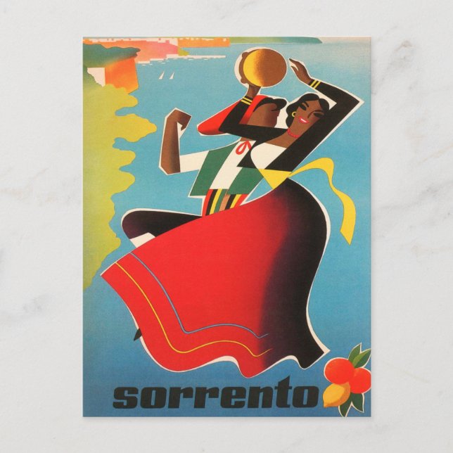 Sorrento, Italy Vintage Travel Postcard (Front)