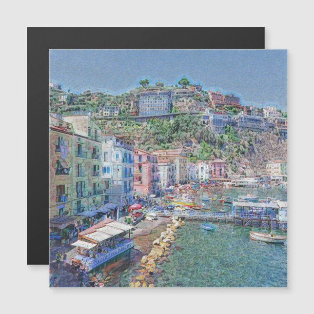 SORRENTO, Marina Grande, Fridge Magnet (Front/Back)