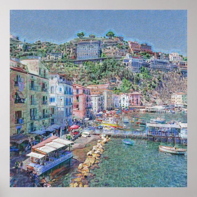 SORRENTO, Marina Grande, Poster (Devant)