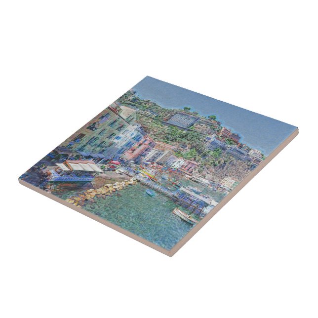 SORRENTO, Marina Grande,  Tile (Side)