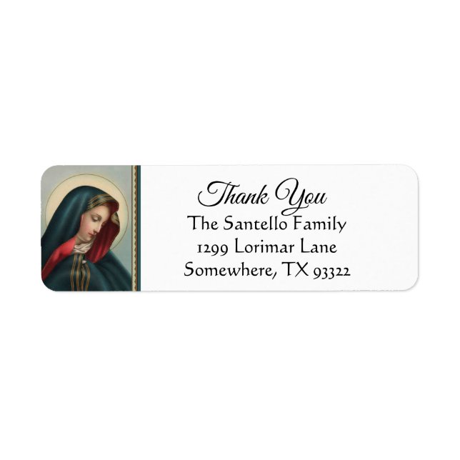 Sorrowful Virgin Mother Mary Thank You (Front)