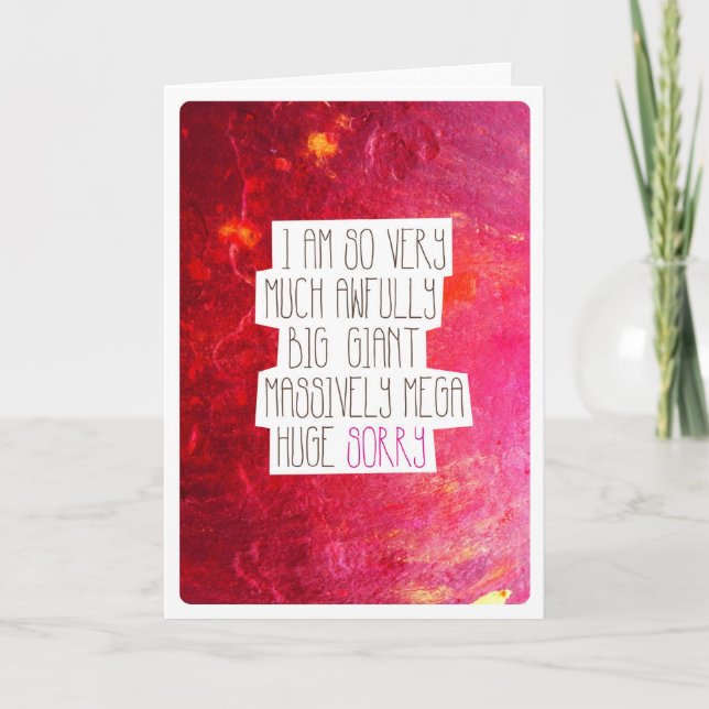 Sorry apologize to you friend card (Front)