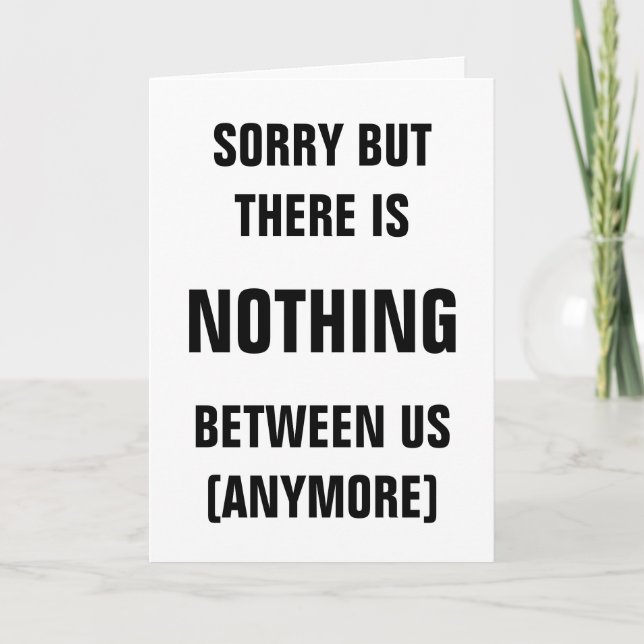 Sorry Break up card for ex boyfriend or girlfriend (Front)