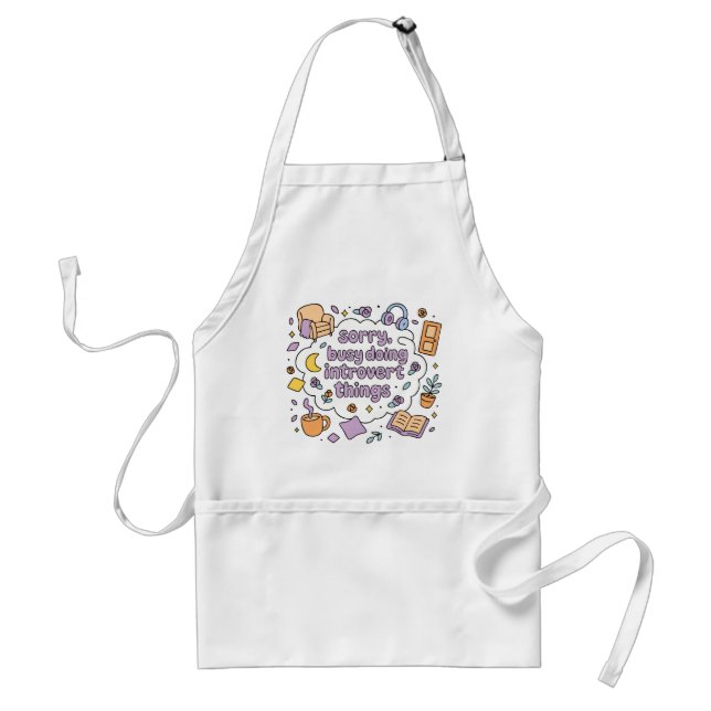 Sorry busy doing introvert things standard apron (Front)