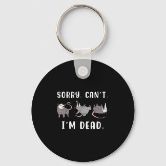 Sorry Can't I'm Dead Ssum Character Playing Dead O Keychain