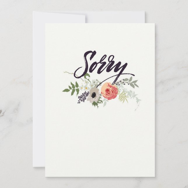 Sorry Card (Front)