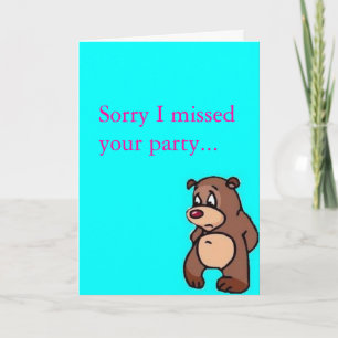 sorry card