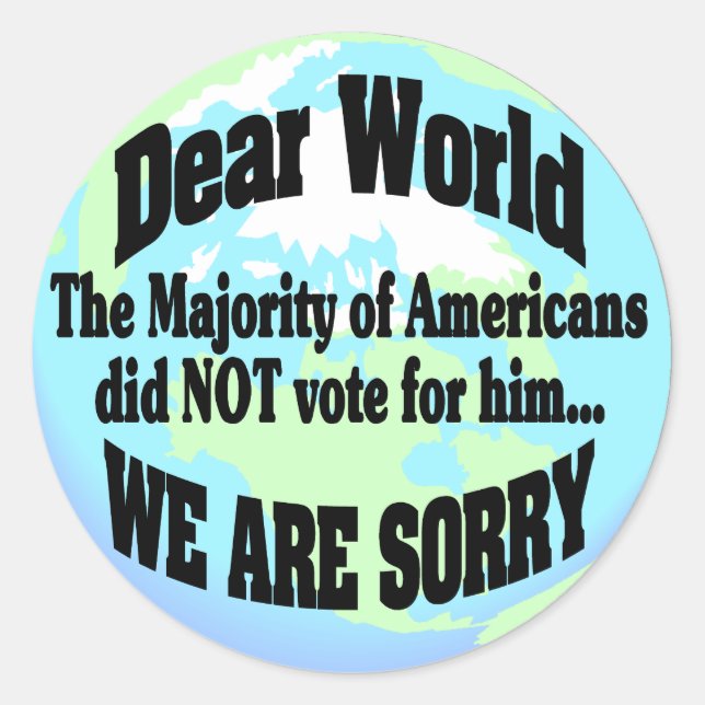 Sorry Classic Round Sticker (Front)