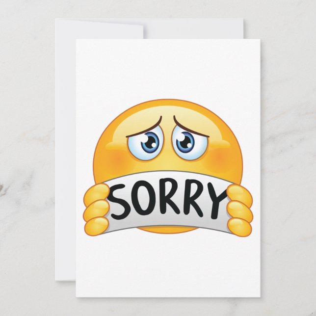 Sorry Emoticon Invitation (Front)