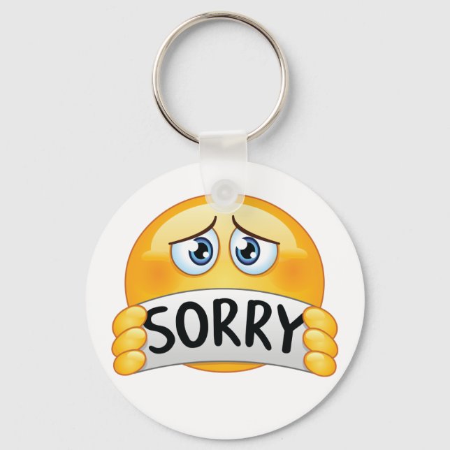 Sorry Emoticon Keychain (Front)